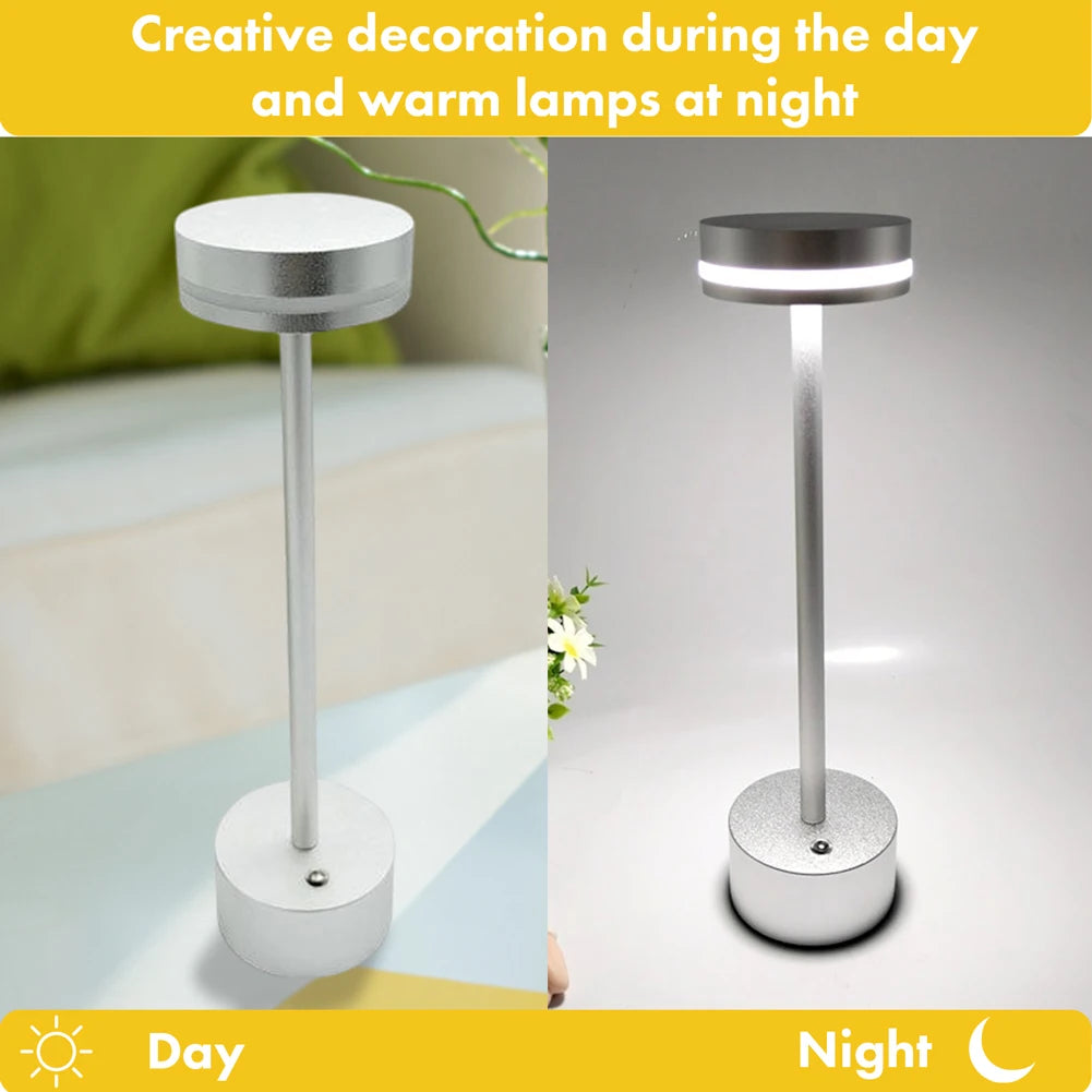 Modern LED Desk Lamp Vintage Table Lamps Wireless Rechargeable Table Light Touch Control Desk Light Home Bedroom Decoration