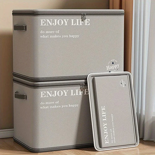 Clothes Storage Box, Home Fabric, Large Capacity, Oversized Wardrobe, Clothes, Blankets, Layered Sorting Box, Storage Artifact