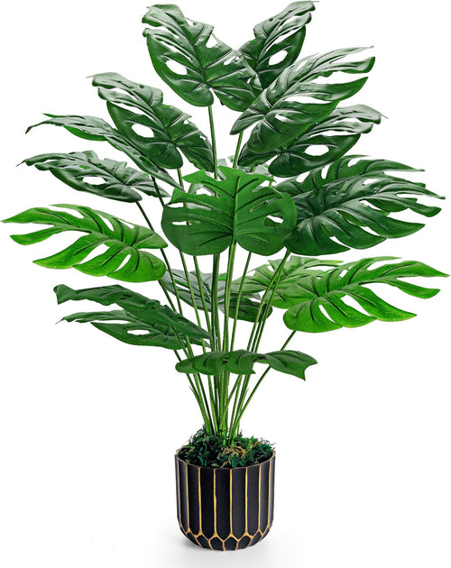 71Cm Fake Plants Large Tropical Artificial Monstera Plants Indoor Outdoor for Home Bedroom Balcony Office Bathroom Decor