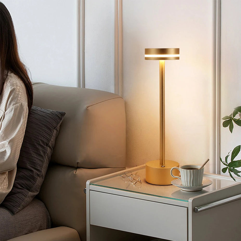 Modern LED Desk Lamp Vintage Table Lamps Wireless Rechargeable Table Light Touch Control Desk Light Home Bedroom Decoration