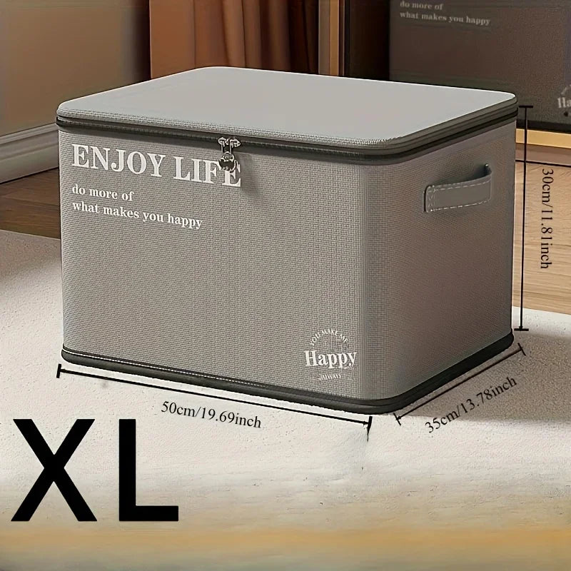 Clothes Storage Box, Home Fabric, Large Capacity, Oversized Wardrobe, Clothes, Blankets, Layered Sorting Box, Storage Artifact
