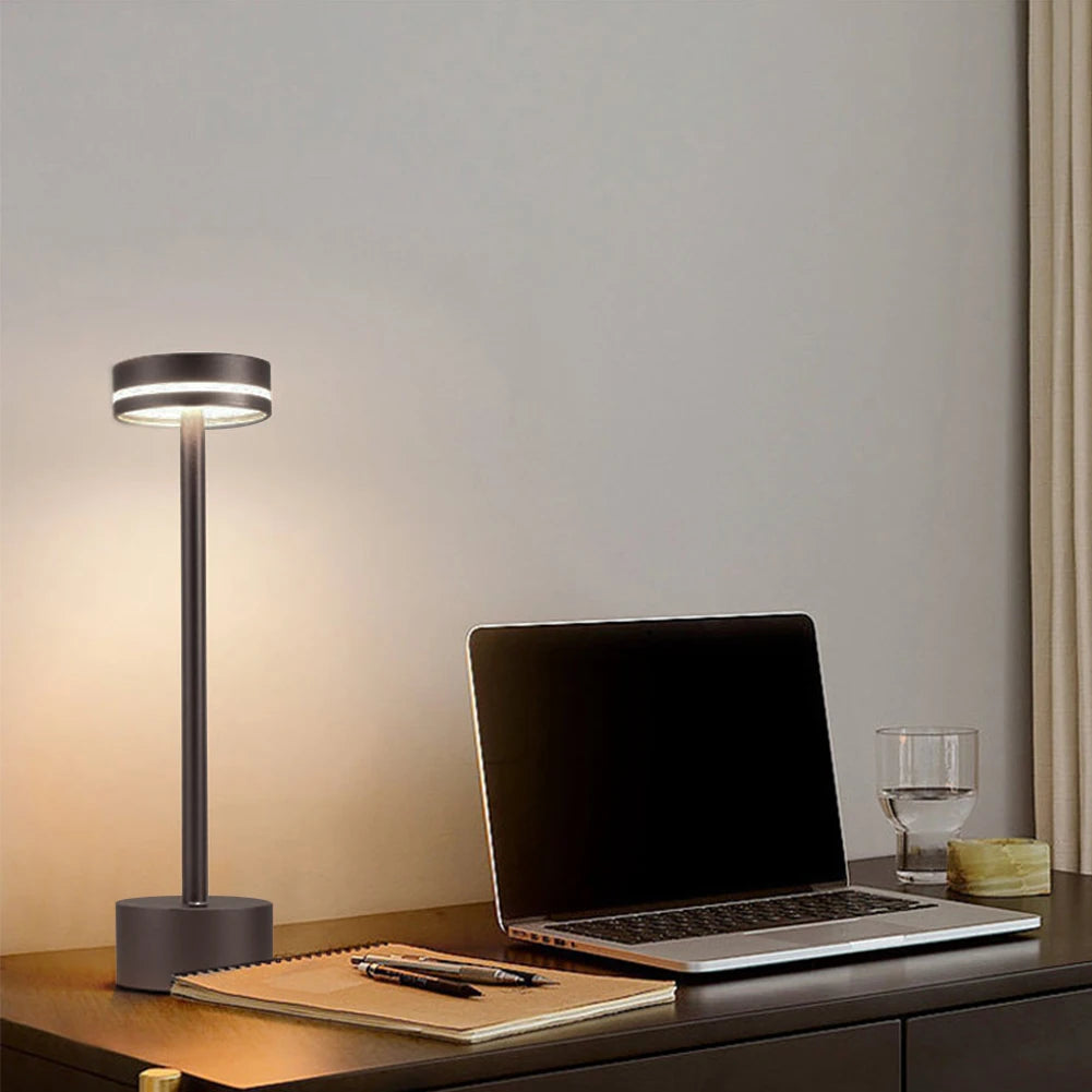 Modern LED Desk Lamp Vintage Table Lamps Wireless Rechargeable Table Light Touch Control Desk Light Home Bedroom Decoration